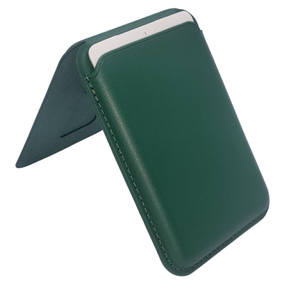 Leather Magsafe Wallet with Mobile Stand