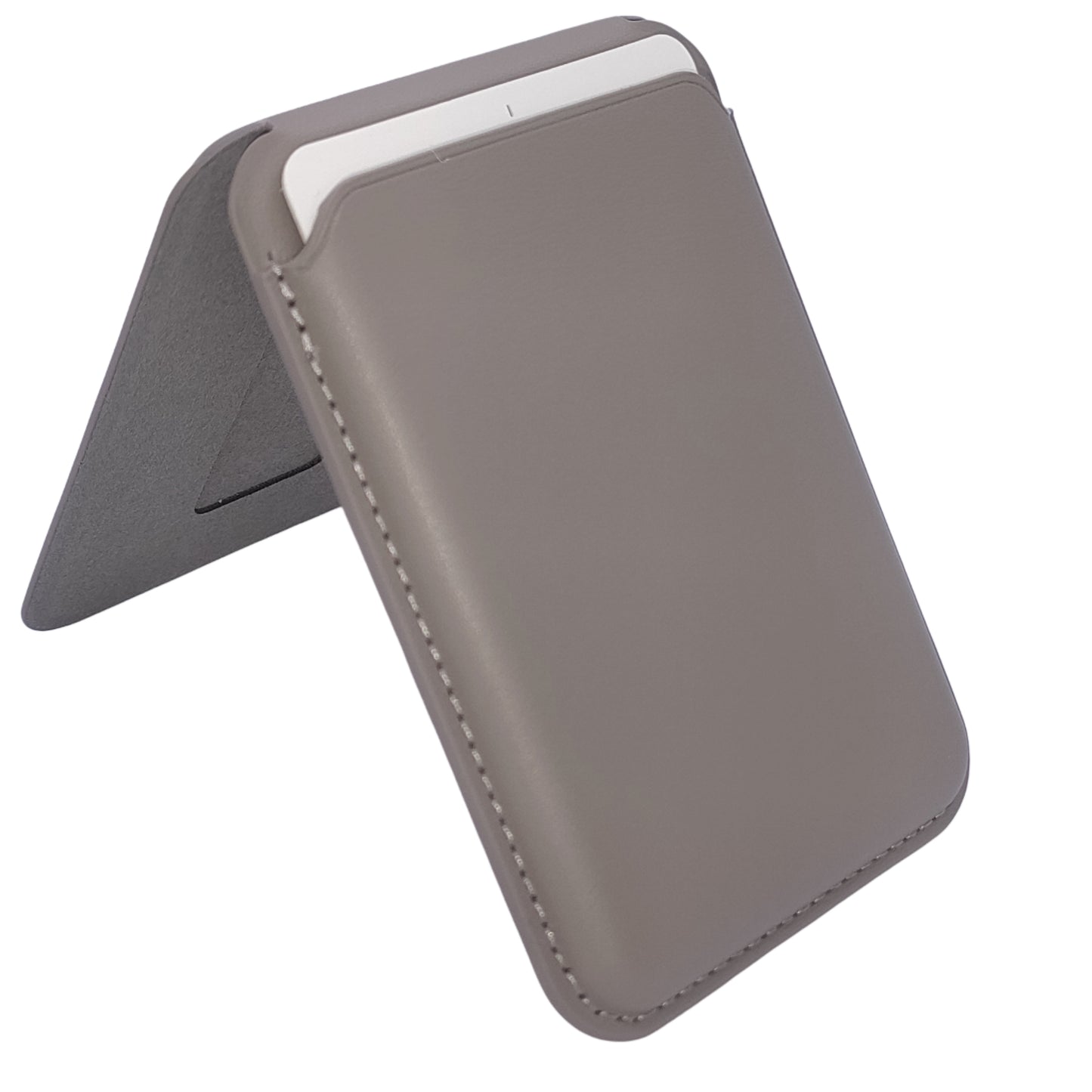 Leather Magsafe Wallet with Mobile Stand