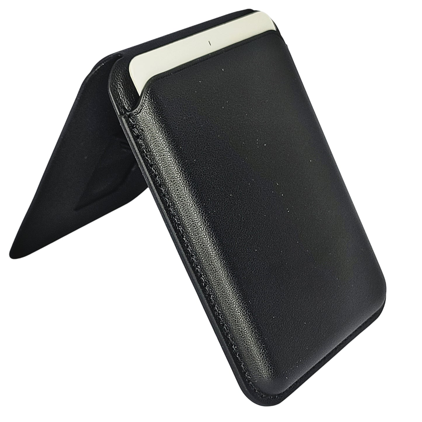 Leather Magsafe Wallet with Mobile Stand