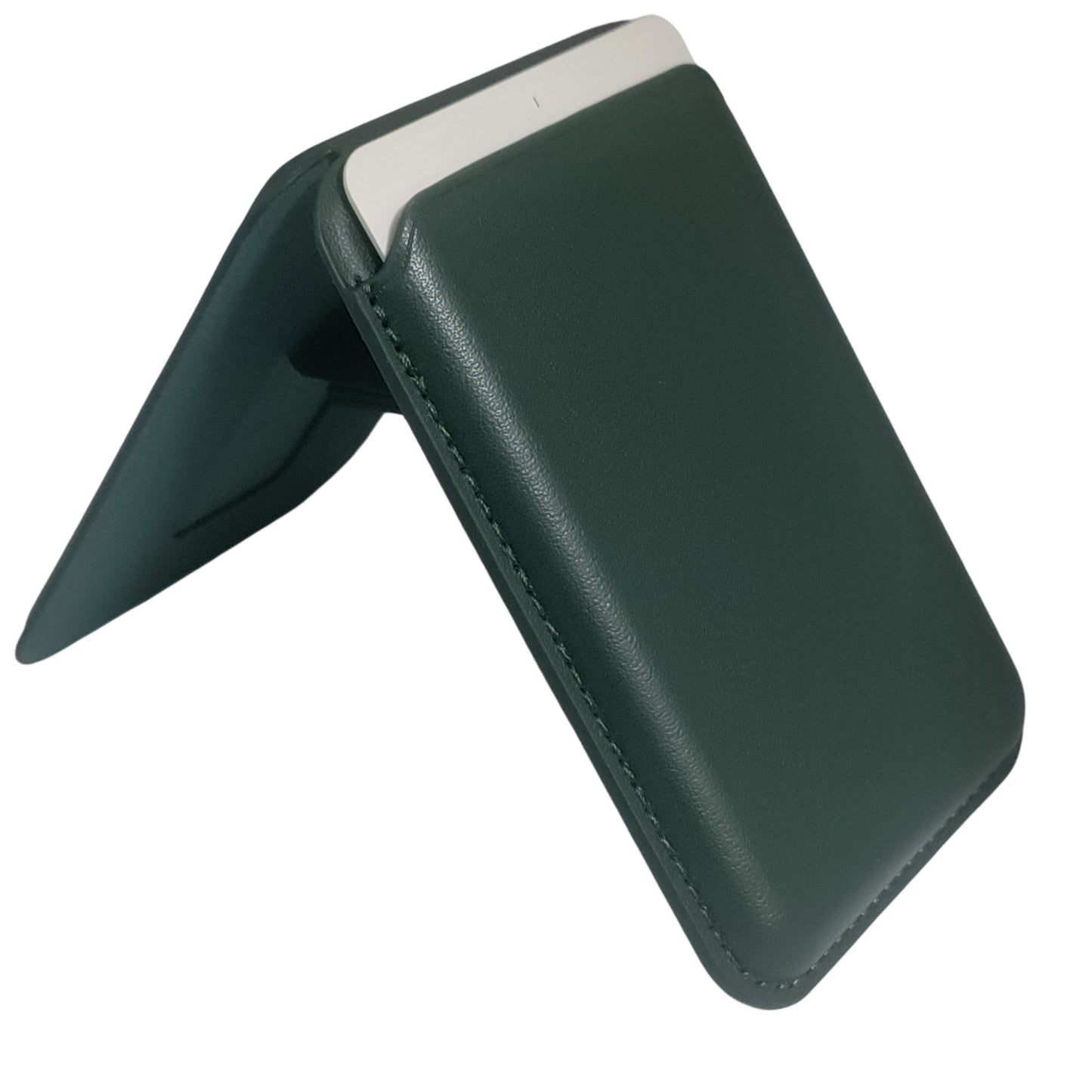 Leather Magsafe Wallet with Mobile Stand