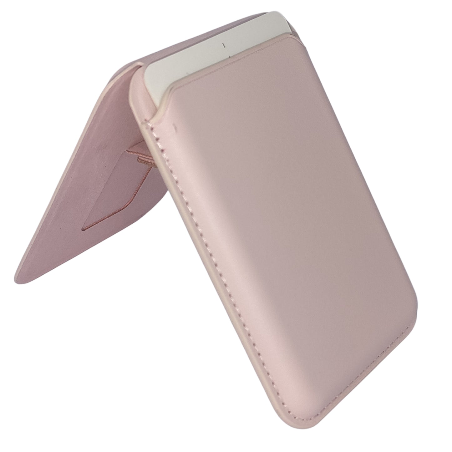 Leather Magsafe Wallet with Mobile Stand