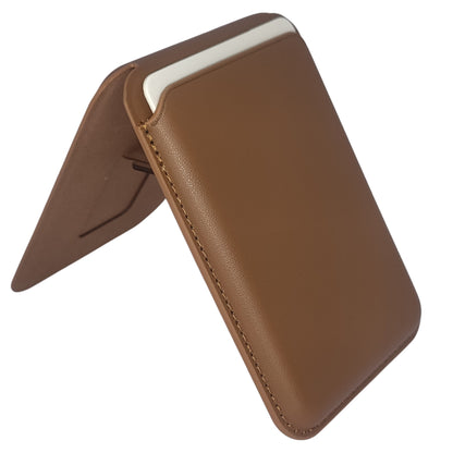 Leather Magsafe Wallet with Mobile Stand