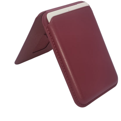 Leather Magsafe Wallet with Mobile Stand